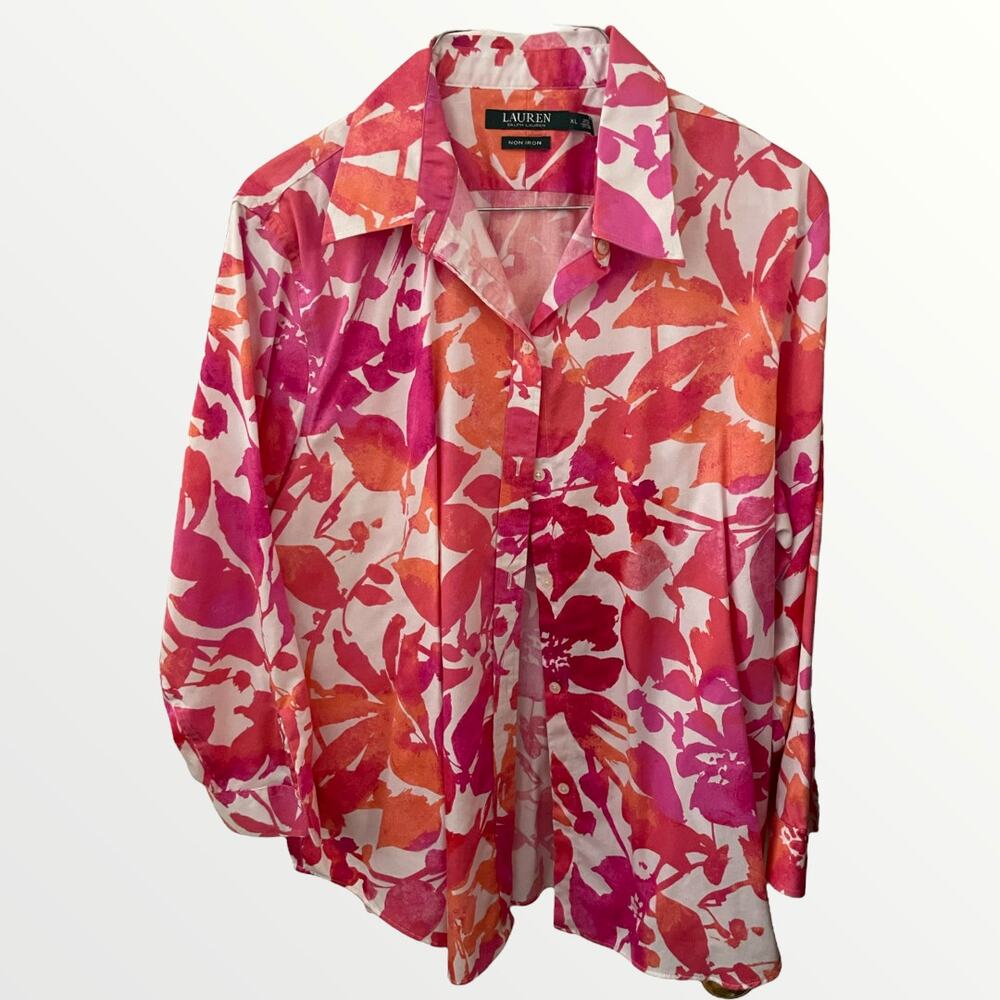 Lauren Ralph Lauren Sz XL non iron top EUC
